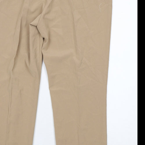 Classics Womens Beige Polyester Trousers Size 20 Regular