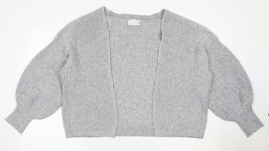 ASOS Womens Grey V-Neck Polyester Cardigan Jumper Size 16
