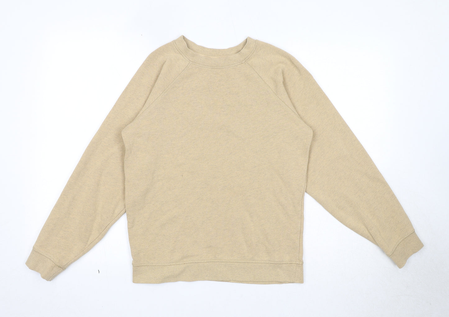 Topshop Womens Beige Cotton Pullover Sweatshirt Size 4 Pullover