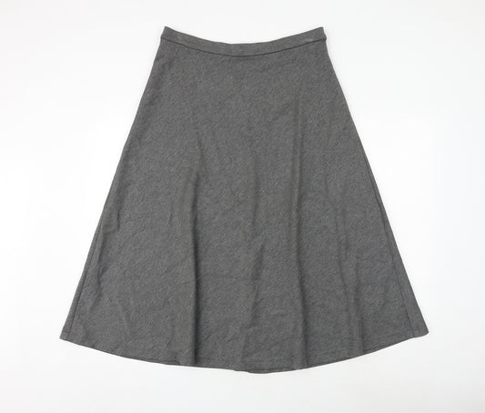 Marks and Spencer Womens Grey Polyester Swing Skirt Size 14