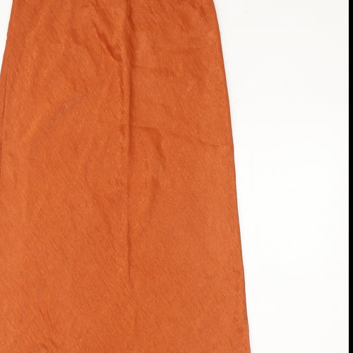 Reset Style Womens Orange Polyester Maxi Skirt Size 30 in