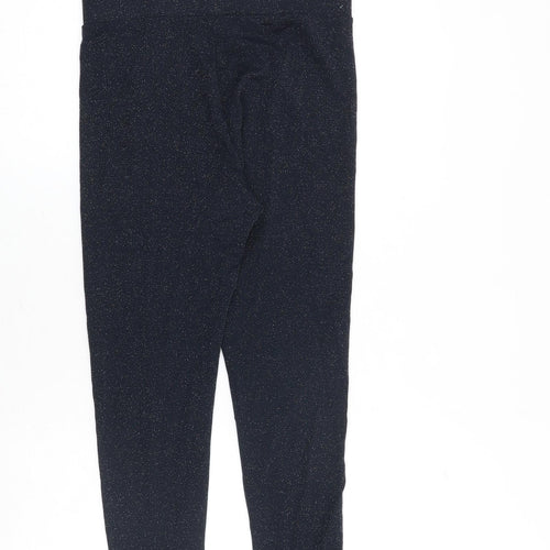 Marks and Spencer Womens Blue Viscose Trousers Size 10 Regular