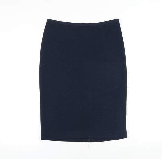 NEXT Womens Blue Polyester A-Line Skirt Size 10 Zip