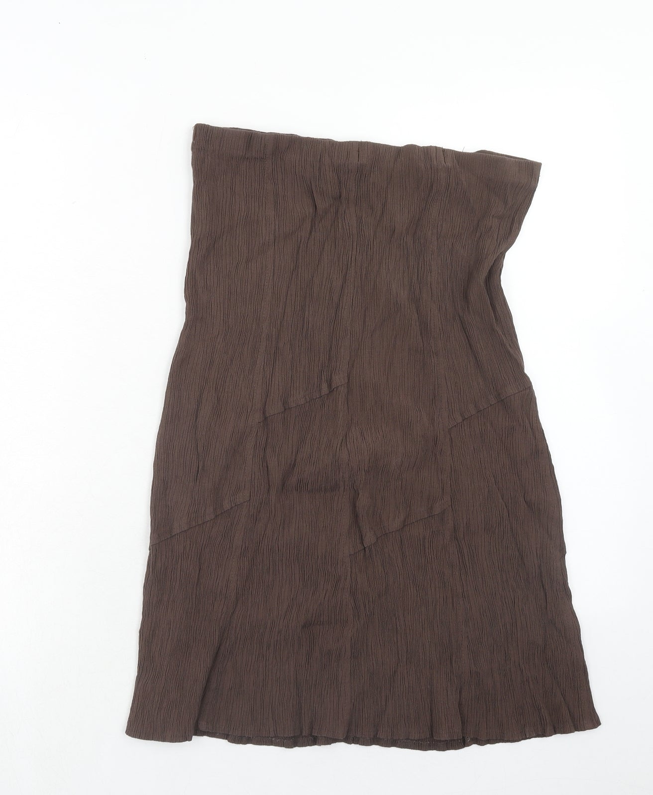Bonmarché Womens Brown Viscose A-Line Skirt Size 12