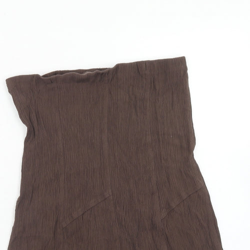 Bonmarché Womens Brown Viscose A-Line Skirt Size 12