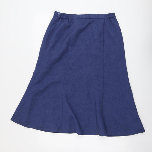 Eastex Womens Blue Polyester Swing Skirt Size 14 Zip