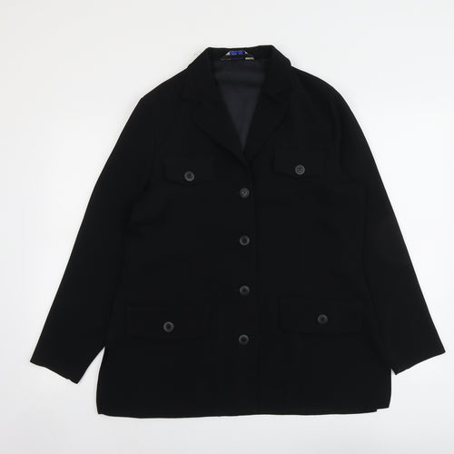 Etam Womens Black Jacket Size 14 Button