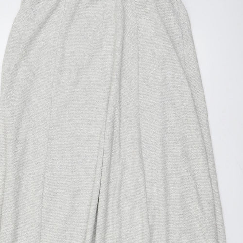 Zara Womens Grey Polyester Swing Skirt Size S