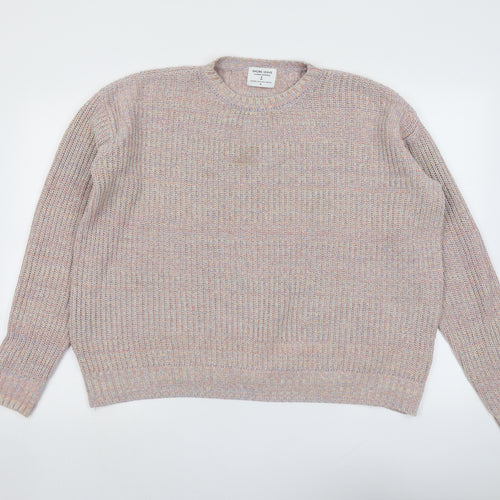 Urban Outfitters Womens Pink Round Neck Cotton Pullover Jumper Size M