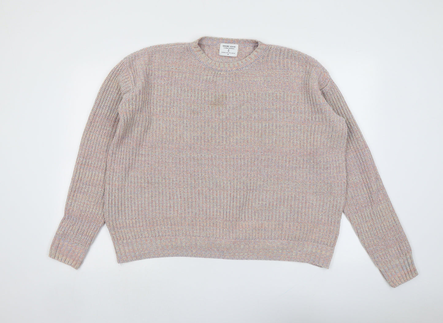 Urban Outfitters Womens Pink Round Neck Cotton Pullover Jumper Size M