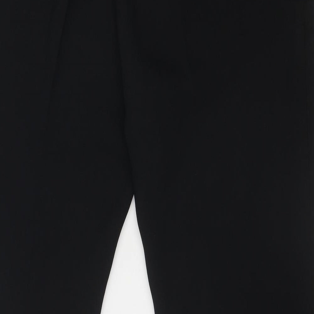 St Bernard Womens Black Polyester Chino Trousers Size 14 Regular Zip