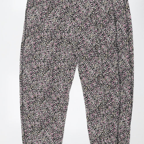Marks and Spencer Womens Multicoloured Geometric Viscose Trousers Size 18 Regular