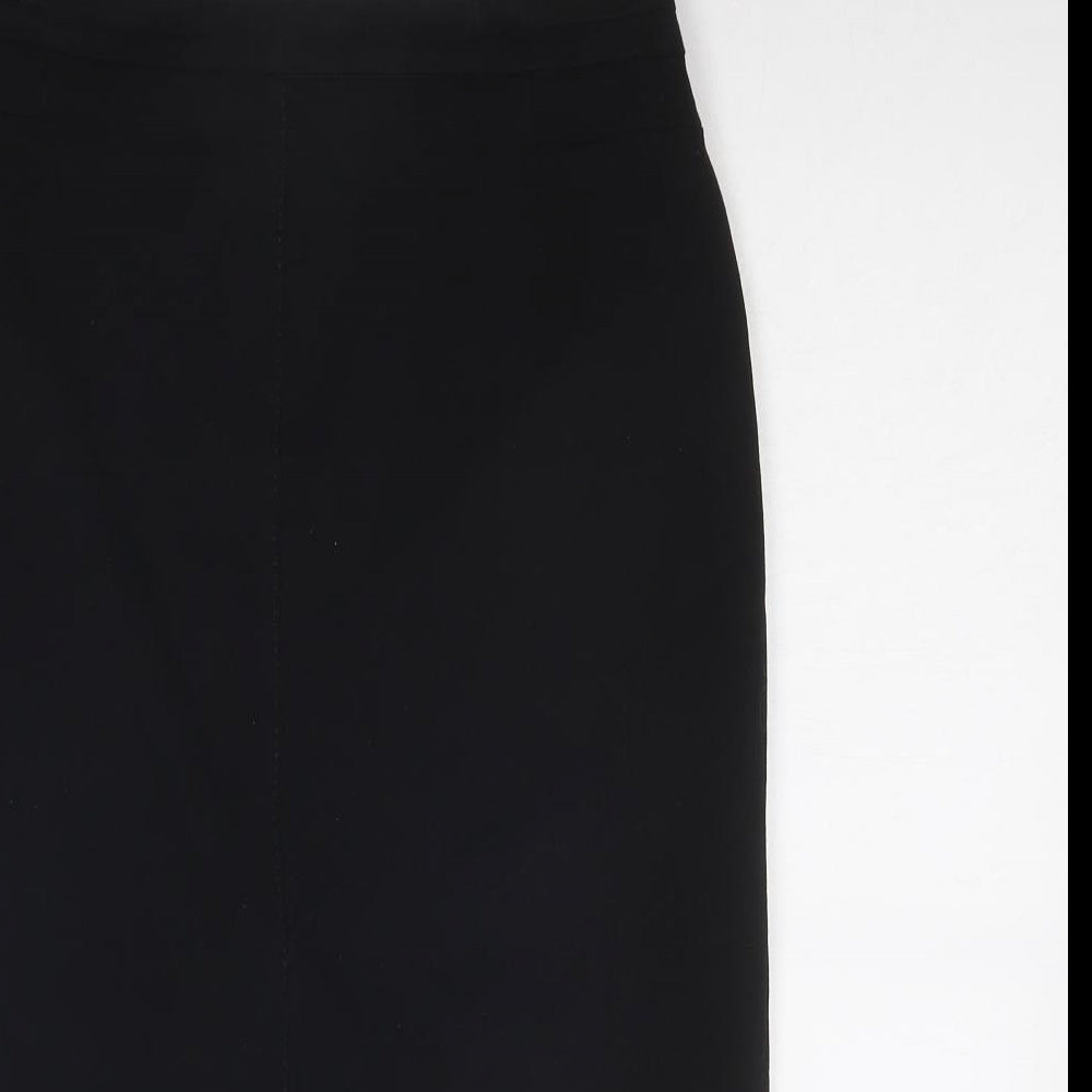 Debenhams Womens Black Polyester A-Line Skirt Size 12 Zip
