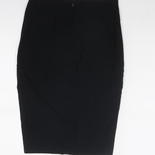 ASOS Womens Black Polyester Straight & Pencil Skirt Size 10 Zip