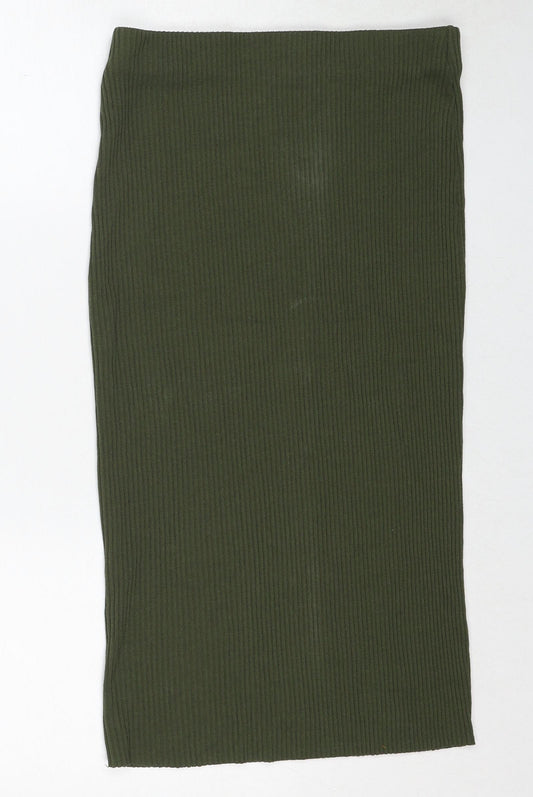 H&M Womens Green Cotton Bandage Skirt Size M