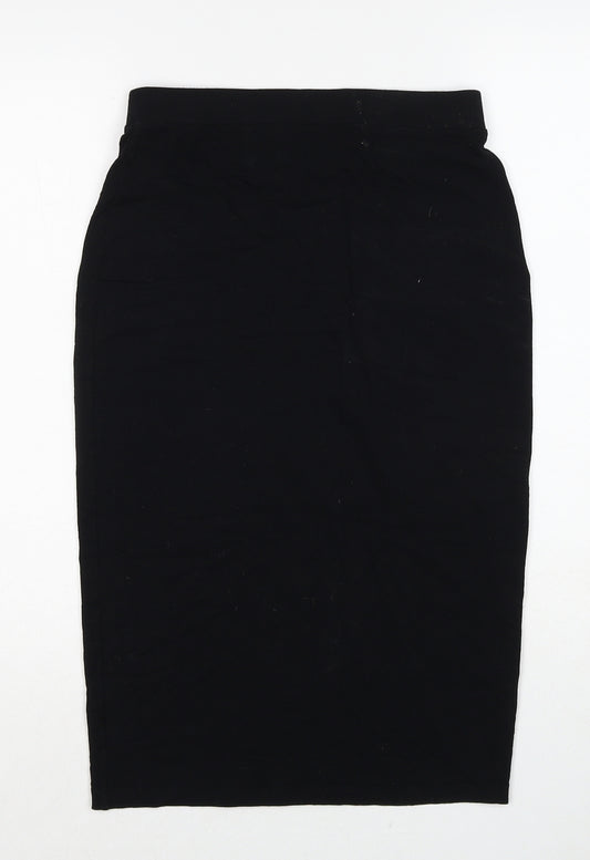 ASOS Womens Black Viscose Straight & Pencil Skirt Size 10