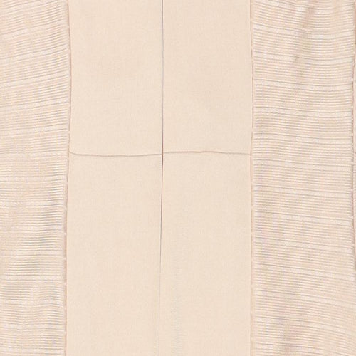 ASOS Womens Beige Polyester Shift Size 16 Round Neck Zip