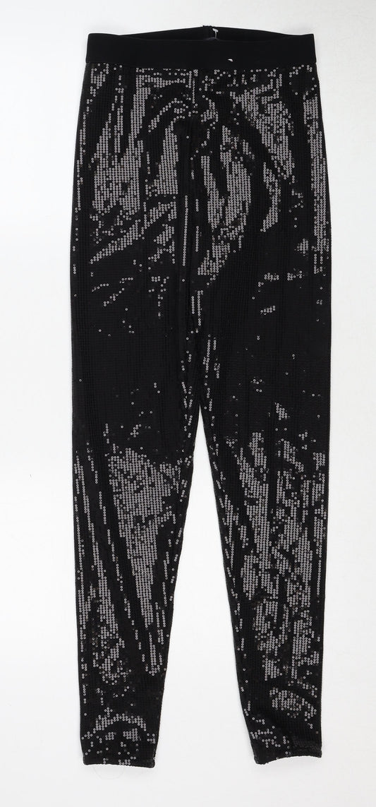 Marks and Spencer Womens Black Polyester Capri Leggings Size 6