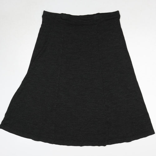 Country Casuals Womens Grey Polyester Swing Skirt Size 34 in