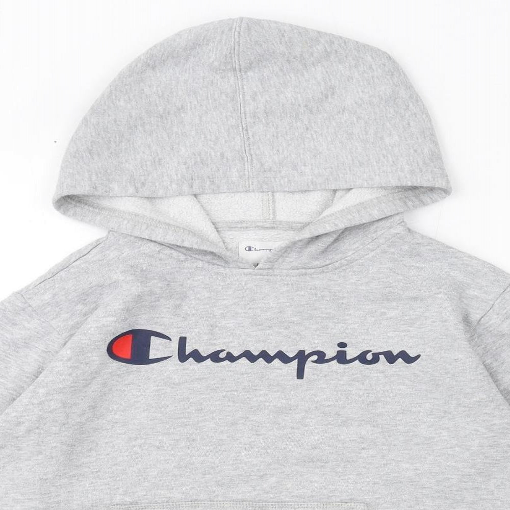 Champion Boys Grey Cotton Pullover Hoodie Size 12-13 Years