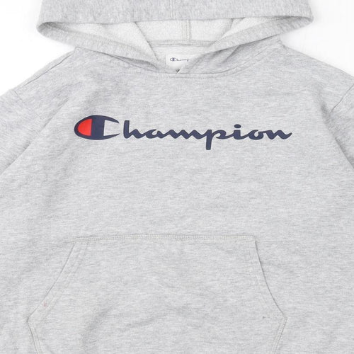Champion Boys Grey Cotton Pullover Hoodie Size 12-13 Years