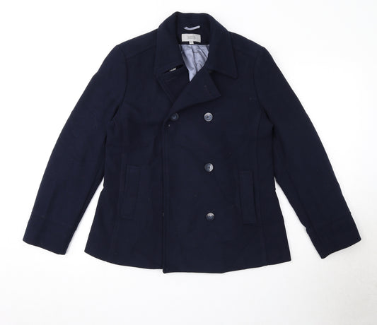 Marks and Spencer Womens Blue Jacket Size 12 Button