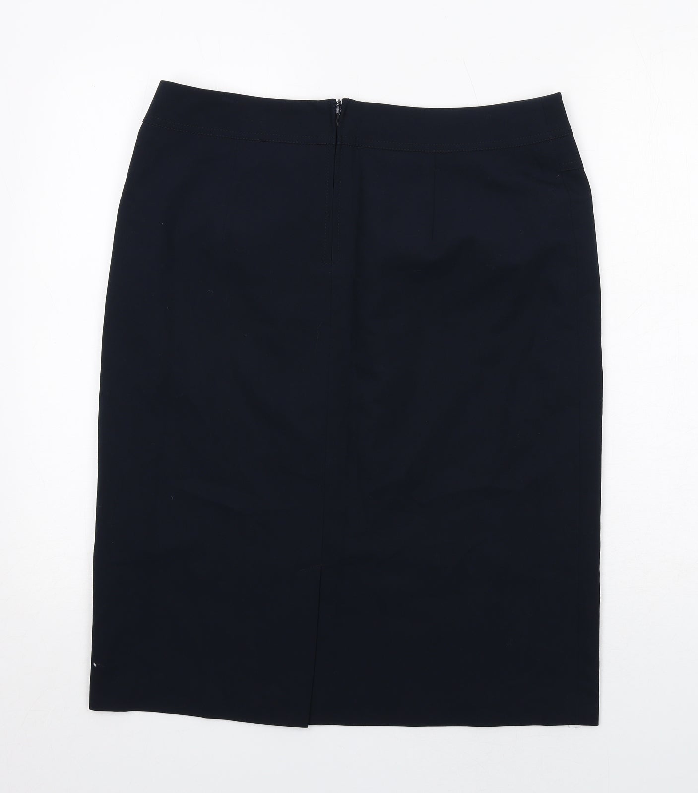 Lebek Womens Blue Polyester A-Line Skirt Size 14 Zip
