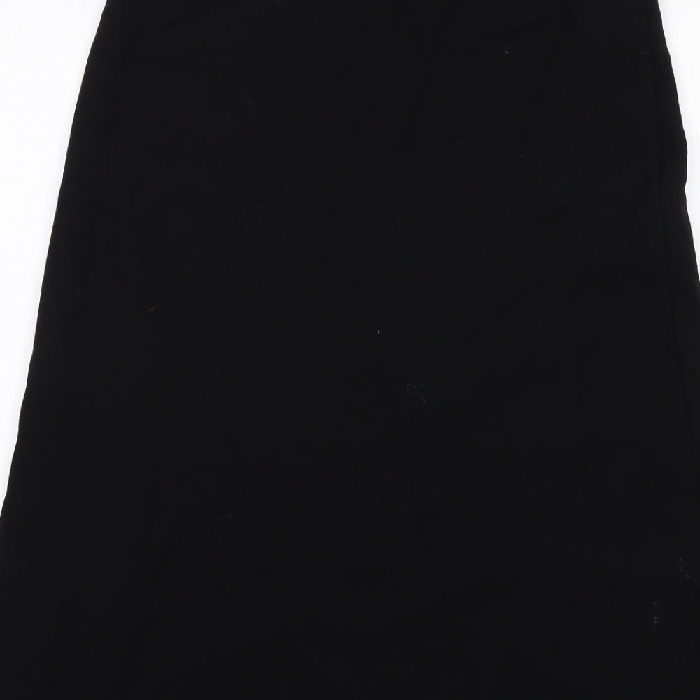Marks and Spencer Womens Black Polyester Swing Skirt Size 12