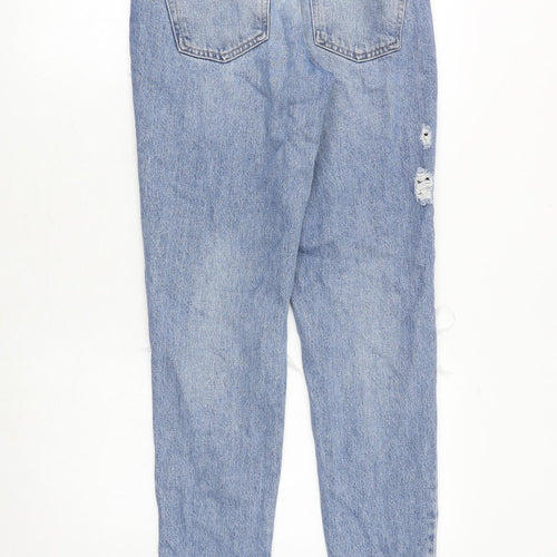 Topshop Womens Blue Cotton Skinny Jeans Size 25 in Regular Zip