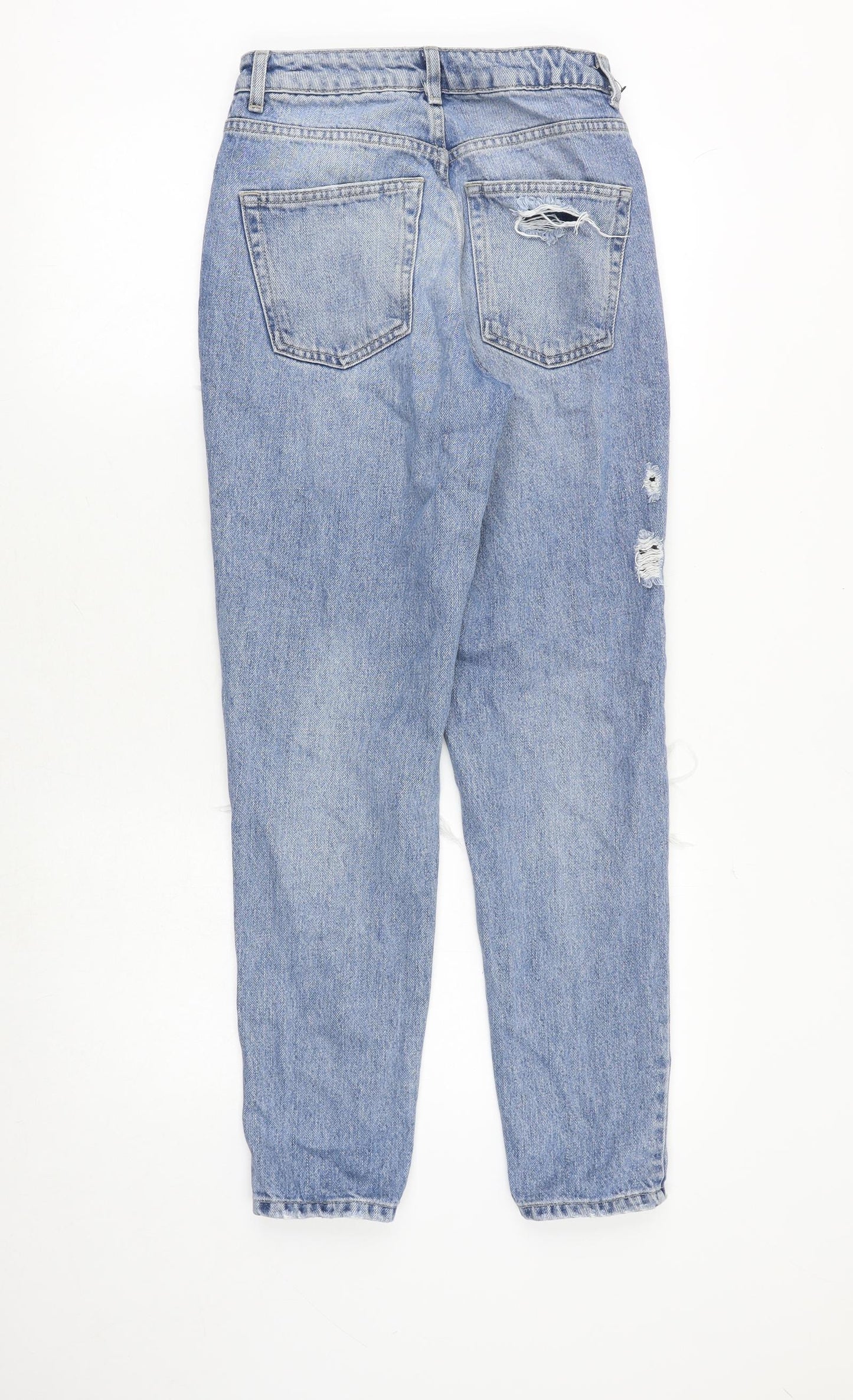 Topshop Womens Blue Cotton Skinny Jeans Size 25 in Regular Zip