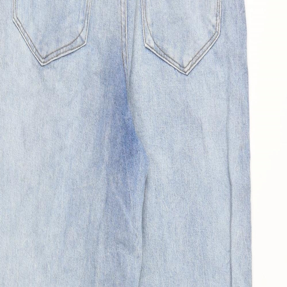 Kensie Jeans Womens Blue Cotton Wide-Leg Jeans Size 26 in Regular Zip