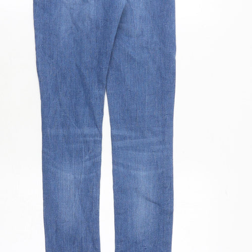 H&M Womens Blue Cotton Skinny Jeans Size 26 in L32 in Slim Zip