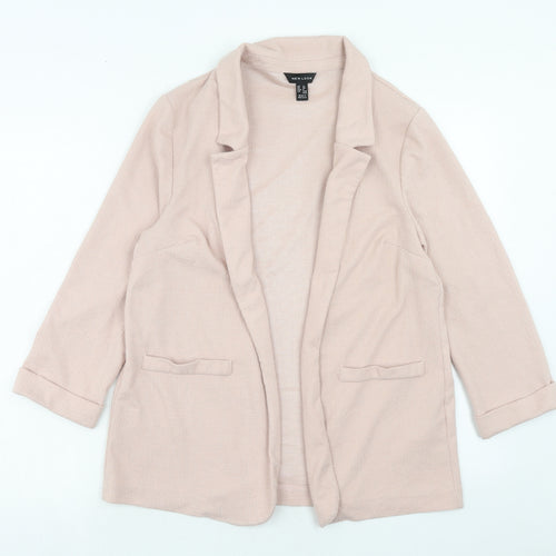 New Look Womens Pink Jacket Blazer Size 12