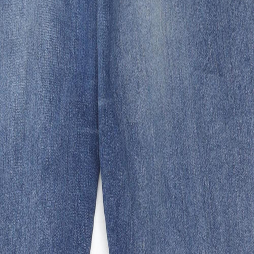 H&M Womens Blue Cotton Skinny Jeans Size 10 Regular Zip