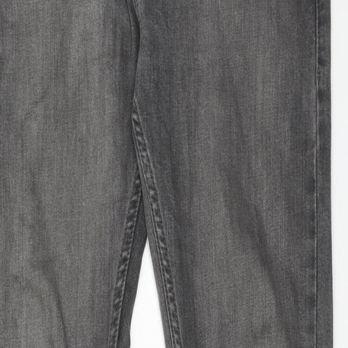 Topman Mens Grey Cotton Skinny Jeans Size 30 in Regular Zip