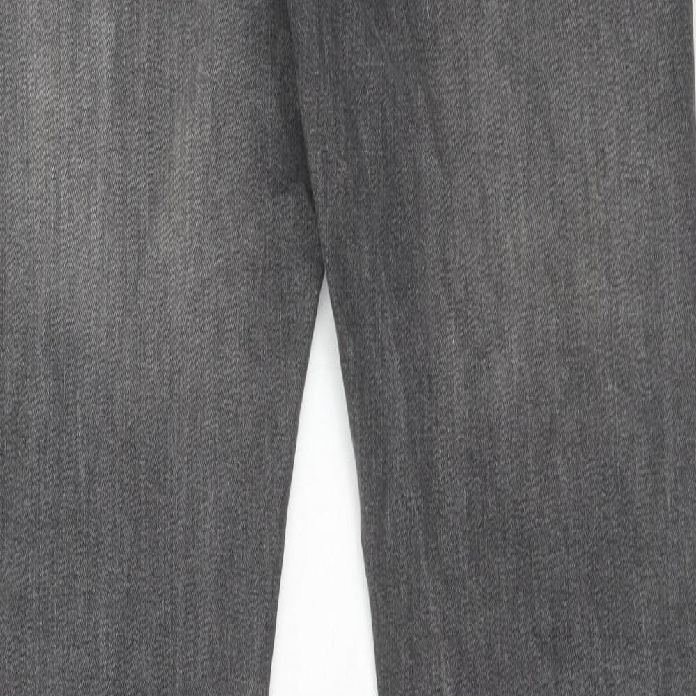 Topman Mens Grey Cotton Skinny Jeans Size 30 in Regular Zip