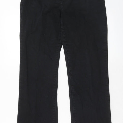 Artigiano Womens Black Cotton Straight Jeans Size 30 in Regular Zip