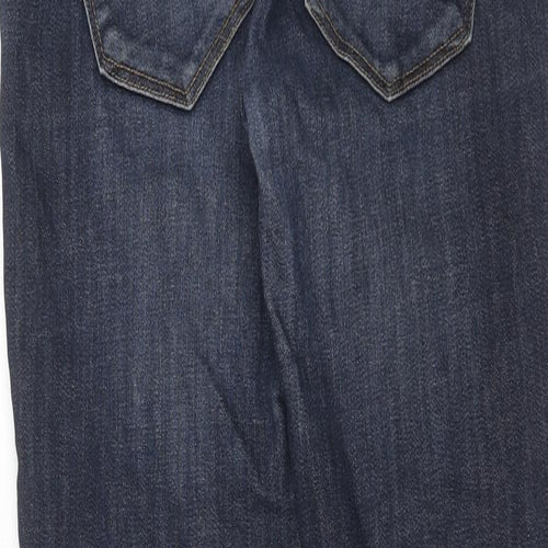 H&M Womens Blue Cotton Skinny Jeans Size 10 Regular Buckle