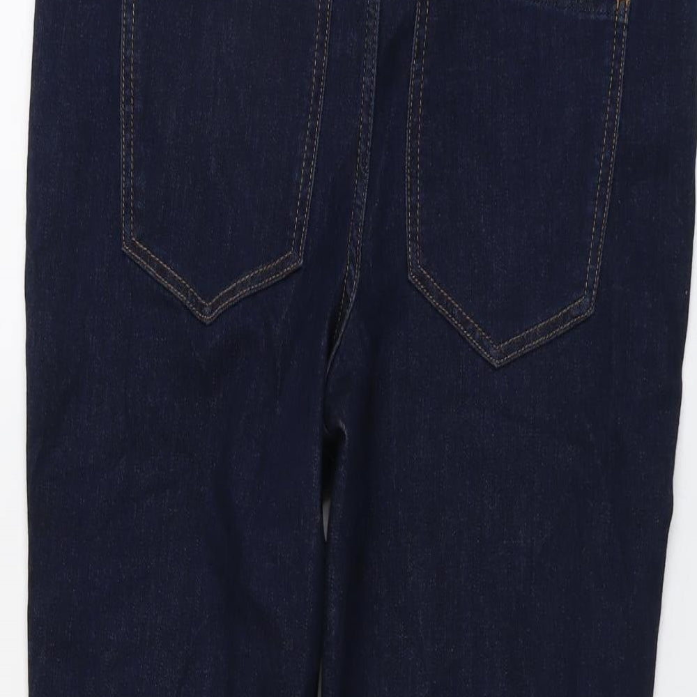 Marks and Spencer Womens Blue Cotton Skinny Jeans Size 16 L30 in Regular Button