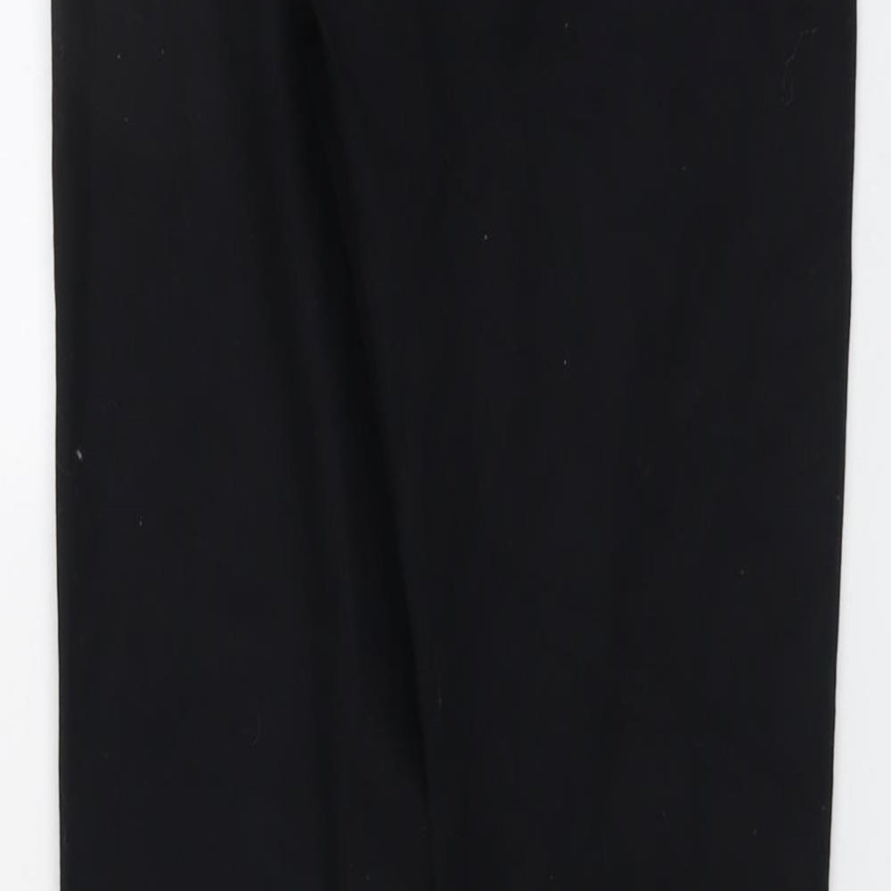 H&M Womens Black Cotton Trousers Size 6 L27 in Regular Zip