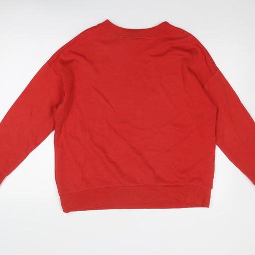 NEXT Mens Red Cotton Pullover Sweatshirt Size L