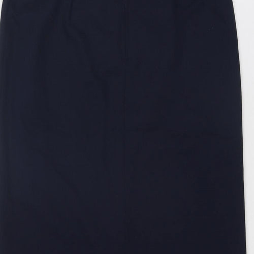 Your Sixth Sense Womens Blue Polyester A-Line Skirt Size 16 Zip