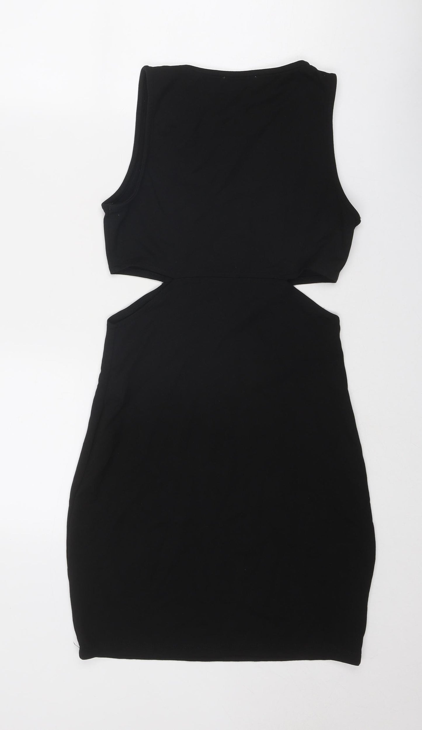 NA-KD Womens Black Viscose Mini Size M Boat Neck Pullover