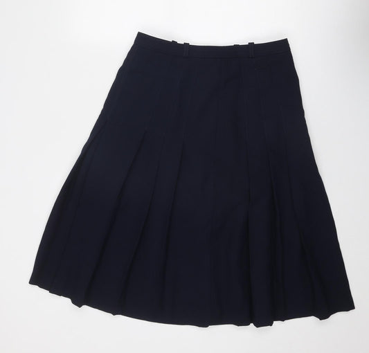 Brendella Womens Blue Polyester Swing Skirt Size 30 in Zip