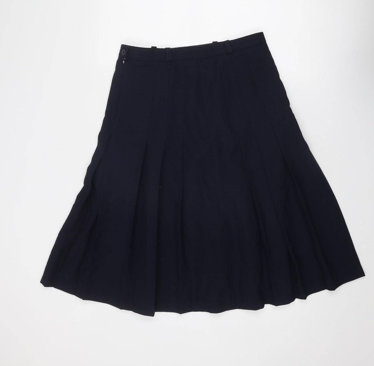 Brendella Womens Blue Polyester Swing Skirt Size 30 in Zip