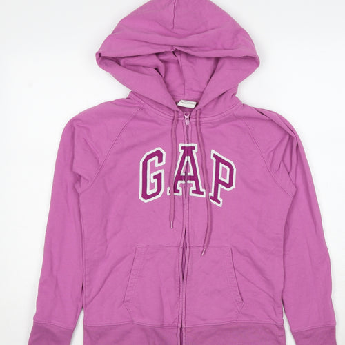 Gap Womens Pink Cotton Full Zip Hoodie Size M Zip