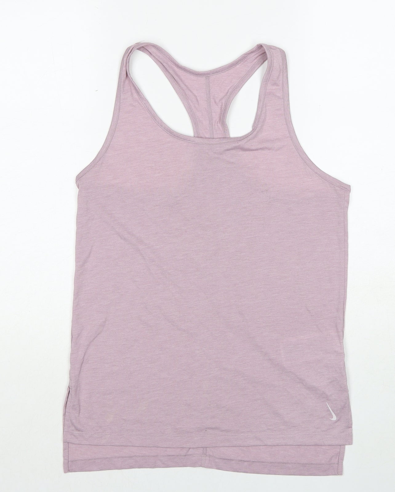 Nike Womens Pink Polyester Basic Tank Size S Round Neck Pullover