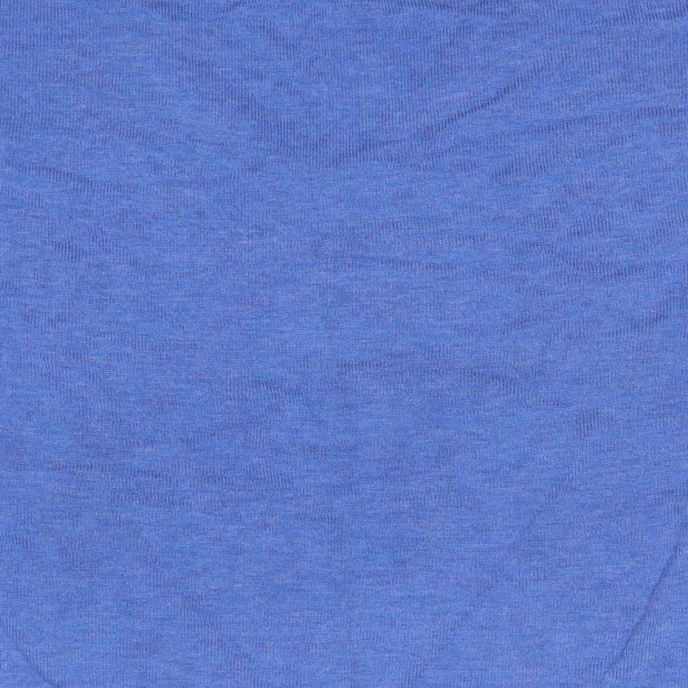 NEXT Womens Blue Acrylic Basic T-Shirt Size L V-Neck