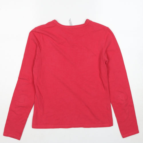 NEXT Womens Pink Cotton Basic T-Shirt Size 12 Round Neck