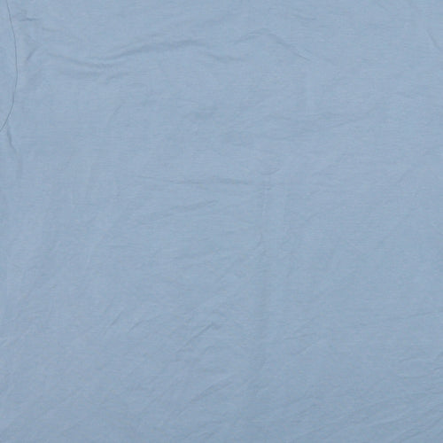 Armani Exchange Mens Blue Cotton T-Shirt Size 2XL Round Neck